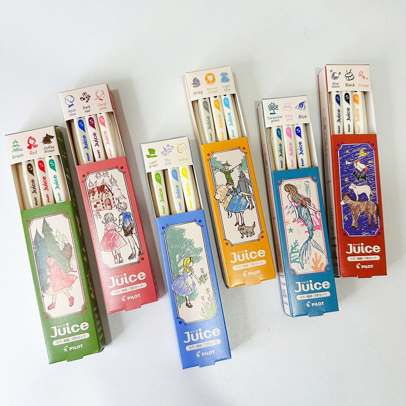 【CHL】PILOT Juice up 10週年限定第三彈 童話系列 0.5mm果汁筆三色組 小美人魚 小紅帽 綠野仙蹤 愛麗絲