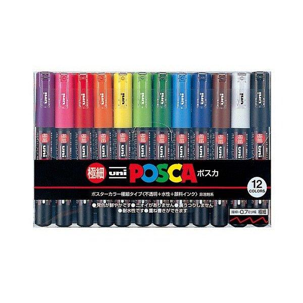【CHL】UNI POSCA Maker 麥克筆 廣告筆 塗鴉筆 高光筆 標記筆 PC1M 12色 PC3M 8色